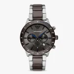 Armani vyri&scaron;kas laikrodis Luigi Chronograph juodu ciferblatu ir odiniu dirželiu AR11391 (43 mm) | Kur.lt
