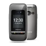 Emporia ONE V200i 2G dideliais mygtukais atverčiamas telefonas, Space Grey/sidabrinis