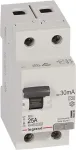 Legrand 402036 RX3 25A 2 polių 30mA A tipo liekamosios srovės grandinės pertraukiklis 230V AC 2 moduliai