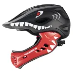 ROCKBROS TT-32005 Shark vaiki&scaron;kas transformuojamas dviračio &scaron;almas su nuimamu smakro apsaugu, M dydis (54-58 cm), juodas
