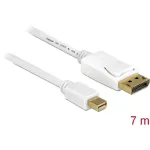 DeLOCK 83485 Mini DisplayPort &ndash; DisplayPort laidas 7 m Baltas
