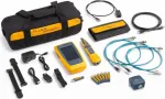 Fluke Networks LinkIQ Duo Industrial Ethernet kabelių ir tinklų testerio rinkinys su M12 adapteriais, PoE, iki 10 Gb/s, Li-Ion, CAT 3-8 6029135