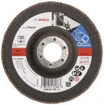 BOSCH X-LOCK 125 mm P120 cirkonio aliuminio oksido konusinis &scaron;lifavimo diskas metalui 2608607329