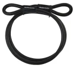 Master Lock 72EURD apsauginis kabelis su kilpomis, 4,5 m pintas plienas, juodas