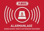 ABUS įspėjamasis lipdukas su logotipu 148 x 105 mm (1 vnt.) AU1422