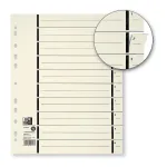 ELBA registro skirtukai su perforacija, DIN A4 itin platūs, kraft kartonas 230 g/m&sup2;, juodas linijinis spaudinys 1-10 (06457)