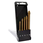 C.K Tools T3059 stiklo grąžtų rinkinys, 5 vnt. (4-10 mm), volframo karbido antgalis, stiklui, plytelėms, keramikai, porcelianui, veidrodžiui