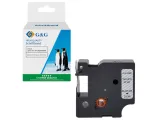 G&G suderinama Dymo D1 etikečių juosta 19 mm x 7 m, juoda ant permatomos (5DY45800-TD)