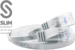 Wirewin Triotronik PKW-SLIM-KAT6 20.0 WS &ndash; 20 m baltas Cat6 U/UTP plonas Ethernet tinklo kabelis, RJ45 vyri&scaron;kas&ndash;vyri&scaron;kas, gigabitinis