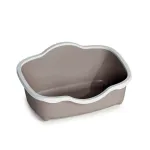 STEFANPLAST Cat Toilet Tres Chic Open 56x38,5x26 cm balta/&scaron;viesiai pilka