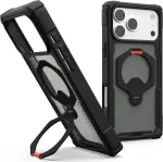 UAG Urban Armor Gear Plasma XTE 360 MagSafe dėklas su atlenkiama kojelė Apple iPhone 18 Pro Max/17 Pro Max - juodas/oranžinis/pilka permatoma 114572114097