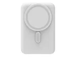mophie Essentials magnetinė belaidė i&scaron;orinė baterija 10K su stovu, balta (401118084)