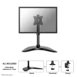 Neomounts NM-D335BLACK Monitorio stovas 10-30 colių, Spaustuvas/Laisvai pastatomas/Pertvaros anga, 10 kg, 25.4 cm (10 col.), 76.2 cm (30 col.), 100 x 100 mm, Juodas