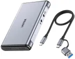 Unitek V1177AGY01 vaizdo signalo gaudymo plok&scaron;tė, 4K@60Hz, HDMI, USB-C, 3,5 mm mini-jack, pilkos spalvos