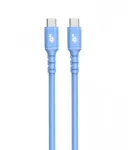 USB C &ndash; USB C laidas 1 m, silikoninis, mėlynas