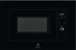 Įmontuojama solo mikrobangų krosnelė Electrolux LMS2203EMK, 700 W, 5 galios lygių, 24,5 cm sukamoji lėk&scaron;tė, LED ekranas, nerūdijančio plieno vidus, juoda