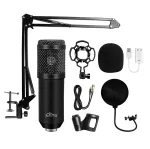 Laidinis kompiuterinis mikrofonas MEDIA-TECH MT397K su XLR įėjimu, stalinis stovas, 2,4 m laidas, 20&ndash;20000 Hz, -32 dB jautrumas