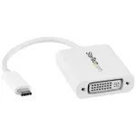 StarTech.com USB-C į DVI adapteris - Baltas, 3.2 Gen 2 (3.1 Gen 2), USB Type-C, DVI i&scaron;ėjimas, 1920 x 1200 pikselių