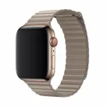 Dirželis Leather Loop Apple Watch 44mm &mdash; Devia Elegant Stone, magnetinis užsegimas i&scaron; odos
