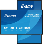 iiyama LH5075UHS-B2AG Skaitmeninės reklamos ekranas 125,7 cm (49,5 col.) LCD Wi-Fi 500 cd/m&sup2; 4K Ultra HD Juodas Įmontuotas procesorius Android 24/7