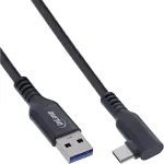 InLine USB 3.2 Gen.1 laidas, USB-C ki&scaron;tukas kampuotas - USB-A ki&scaron;tukas VR, juodas, 5 m