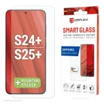 Displex Smart Glass (9H) apsauginis stiklas, skirtas Samsung Galaxy S24+/S25+, su montavimo lipdukais, nedūžtantis