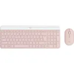 Logitech belaidis klaviatūros ir pelės rinkinys MK470 - belaidis - 2,4 GHz - QWERTY - rožinis (920-011314)