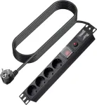 VISION EU Duckhead Adapter maitinimo &scaron;altinio ki&scaron;tukas C7 lizdui į EU CEE 7/7 Schuko ki&scaron;tuką baltas