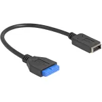 DeLOCK USB laidas, vidinis pin header ki&scaron;tukas į vidinį USB Type-E Key A lizdą, 25 cm
