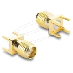 Adapteris SMA lizdas &ndash; SMA lizdas DELOCK 67411, auksuotas, 50 &Omega;, nuolatinė srovė &ndash; 6 GHz