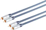 Garso kabelis ShiverPeaks SP40110, 10 m, 2 x RCA, mėlynas