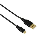 Hama 0,75 m USB 2.0 A &ndash; Micro-USB B laidas, juodas
