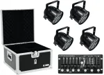 LED PAR-56 ap&scaron;vietimo rinkinys EUROLITE 20000411 &mdash; 4x HCL PAR-56 lempos su transportiniu dėklu ir valdikliu