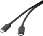 USB 3.1 Gen 2 laidas Renkforce 1460356 &mdash; 1x USB-C jungtis, 0,50 m, juodas