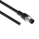 ACT Industrial 3.00 m jutiklio kabelis M12A 5 kontaktų ki&scaron;tukas į atvirą galą, Superflex Xtreme TPE, ekranuotas