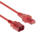 ACT Powercord C14 - C15 raudonas 2 m