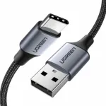 USB laidas Ugreen 60127 USB 2.0 1,5 m USB A į USB C juodas