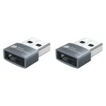 Good Connections USB 2.0 Adapter USB-A Male to USB-C Female Aluminium Housing Grey 2-Pack