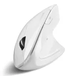 Perixx PERIMICE-813 W ergonominė vertikali pelė be laido, optinė, de&scaron;iniarankiams, RF + Bluetooth, balta