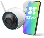 EZVIZ H3 3K 5MP lauko IP kulkinė kamera su naktiniu matymu, Wi-Fi, balta