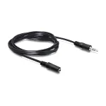 DELOCK Audio ilginimo kabelis 3,5 mm lizdas vyri&scaron;kas į moteri&scaron;ką 3 m juodas