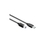 GoodConnections USB 3.0 laidas, tipo A ki&scaron;tukas į tipo B ki&scaron;tuką, juodas, 3 m