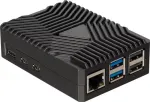 Joy-IT RB-AlucaseP5-09 SBC korpusas, skirtas Raspberry Pi 5, aliuminis, juodas