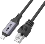 UNITEK USB-C į RJ45 Gigabit Ethernet adapteris, 1 m, Space Gray