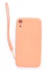 Evelatus Apple iPhone XR Soft Touch Silicone Case with Strap Pink