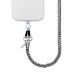 Crong Phone Crossbody Lanyard su sidabrine grandinėle - Universalus i&scaron;maniojo telefono dirželis