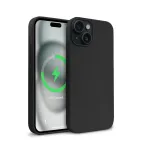 Crong Color Cover Magnetic Case, skirta Apple iPhone 15 Plus su MagSafe (Juoda)