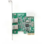 Gembird UPC-30-2P USB 3.2 Gen 1 PCI Express x1 adapterio kortelė su 2 USB-A prievadais
