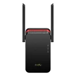 Wi-Fi signalo stiprintuvas Cudy RE3000 2400&ndash;5000 MHz, 802.11ax/ac/n/g/b/a, Ethernet 100 Mbps, i&scaron;orinė antena, juoda/raudona