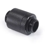 Alphacool ES D-Plug 20 mm, G1/4 lauko sriegis į G1/4 lauko sriegį, Deep Black